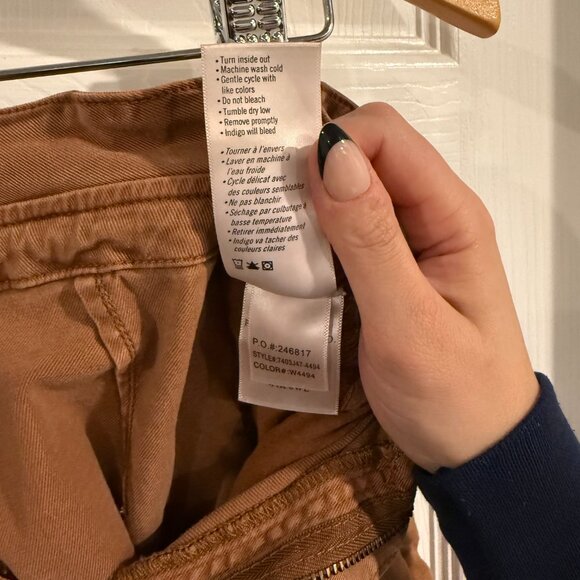 Paige Burt Orange Shorts Size 32 EUC w/ Drawstring and Button Zip Closure - Picture 7 of 8